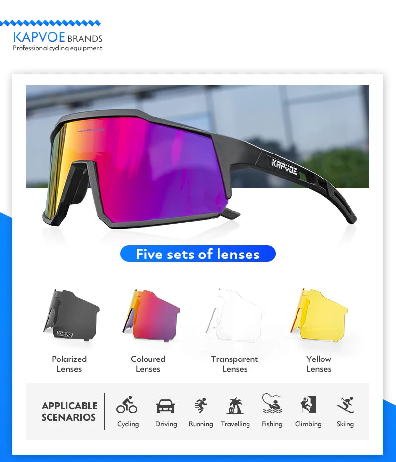 Polarized MTB Men Outdoor Mountain Cycling Goggles women Bicycle Eyewear Road Bike Protection Glasses Windproof Sport Sunglasses