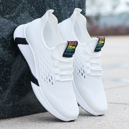 Nuove scarpe sportive da uomo, traspiranti, casual, in rete, comode, con lacci, antiscivolo, basse, da corsa