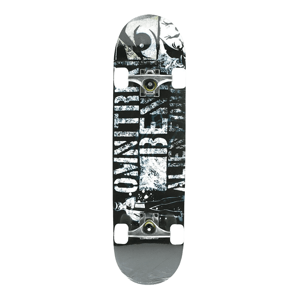 Senmi 7 Plies Maple Double Kick Concave Deck Cool alphabet Grip Tape Skateboard for Primary Intermediate + Free Skateboard Bag